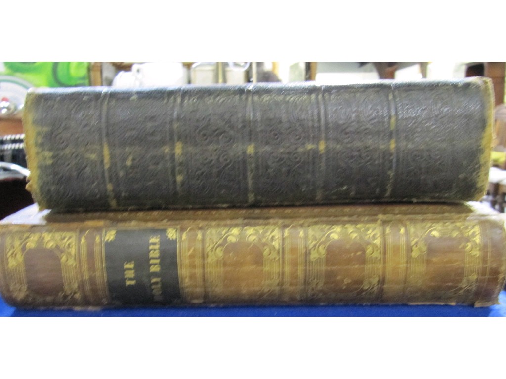 Appraisal: Lot comprising two Bibles