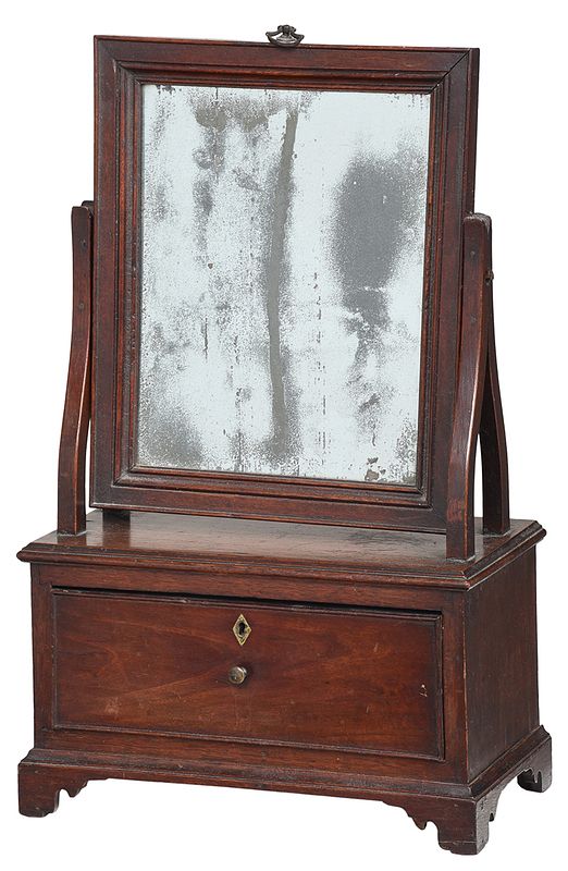 Appraisal: American Federal Walnut Shaving Mirror late th early th century