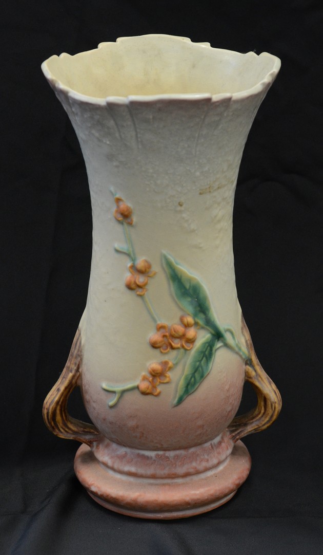 Appraisal: Roseville Bittersweet large double handled vase - - h x