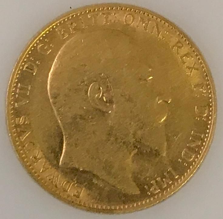 Appraisal: Gold British Sovereign Coin Gold British Sovereign coin dated encased