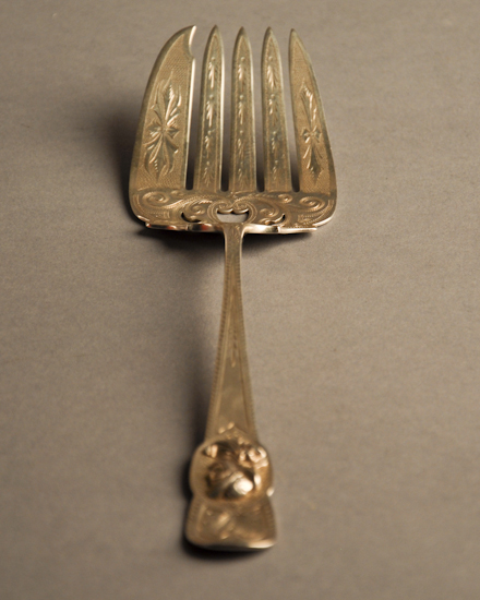 Appraisal: A Ziba Ferris Coin Silver Cake Serving Fork with a