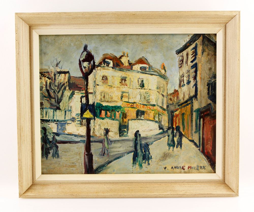 Appraisal: - Moleux Street Scene O C Yves Andre Moleux b