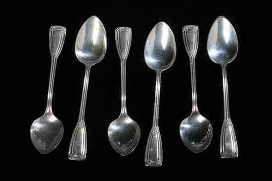 Appraisal: SIX TIFFANY CO STERLING SILVER ''ST DUNSTAN'' TEASPOONS Circa One