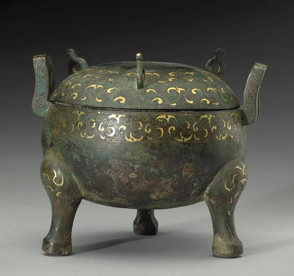 Appraisal: Property of various owners Han Dynasty with later gilt decoration