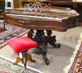 Appraisal: Victorian mahogany pump melodeon attributed to Thomas Brooks New York