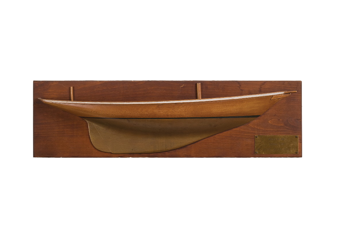 Appraisal: ALDEN HALF-HULL MODEL OF THE TIOGA TOO DESIGN With copper