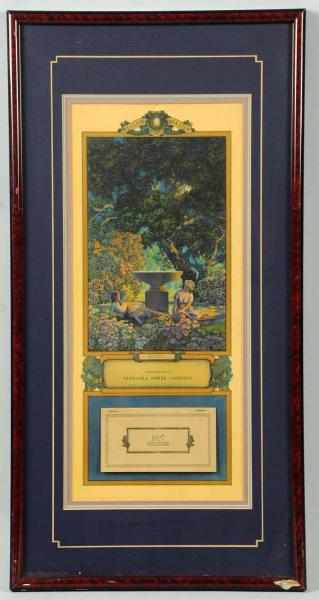 Appraisal: Edison Mazda Maxfield Parrish Calendar Framed matted under glass Titled