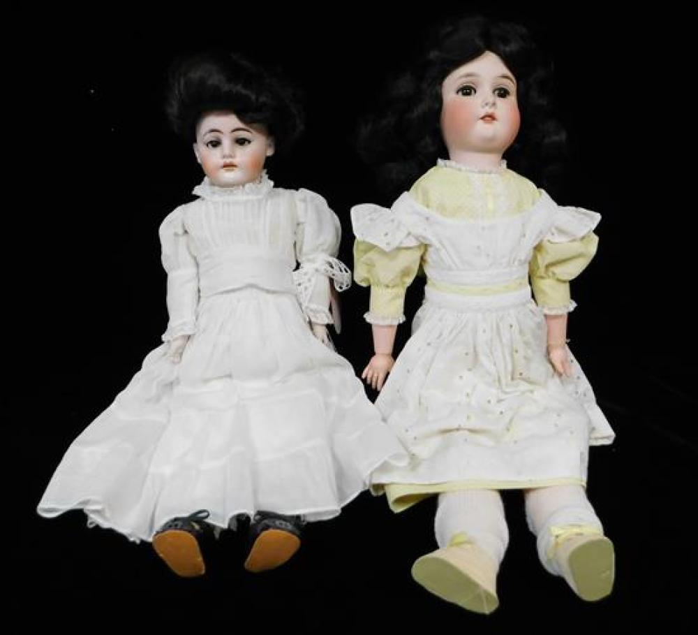 Appraisal: DOLLS Two dolls including Heinrich Handwerk bisque head doll lower