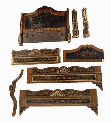 Appraisal: A th century French kingwood and floral marquetry bedstead with