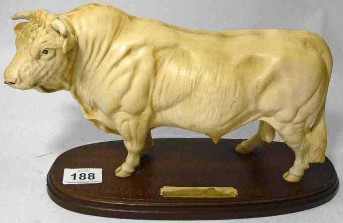 Appraisal: Royal Doulton Coinnoissuer model of a Charolais Bull on wood