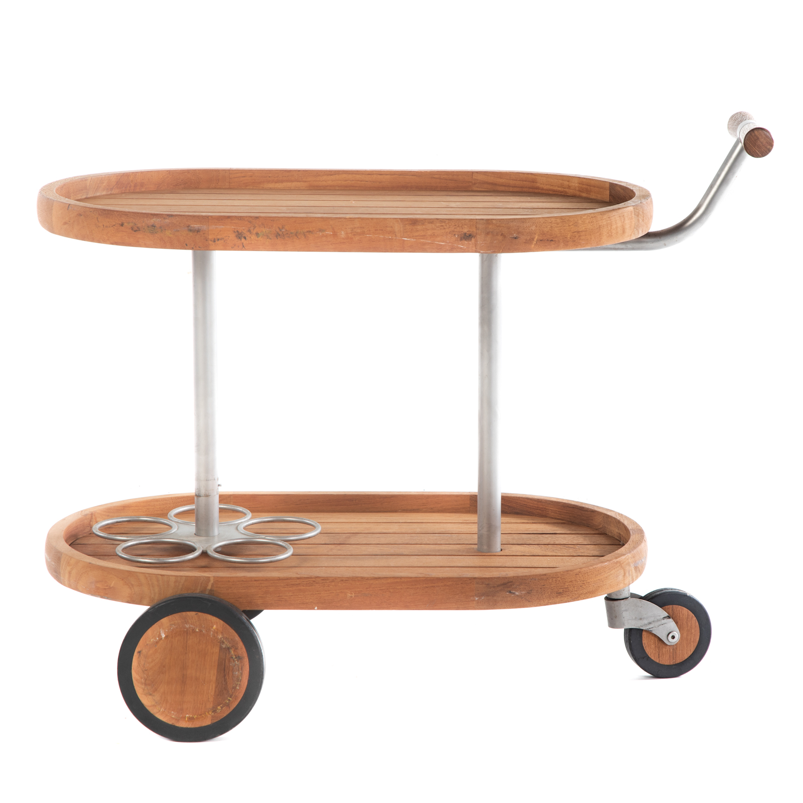 Appraisal: FRANS SCHROFER DESIGNED TEAK WOOD SERVING CART Mid-century designed by