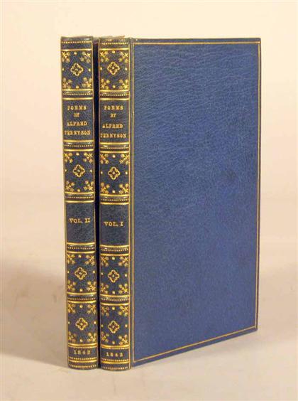 Appraisal: vols Tennyson Alfred Poems London Edward Moxon First edition Sm