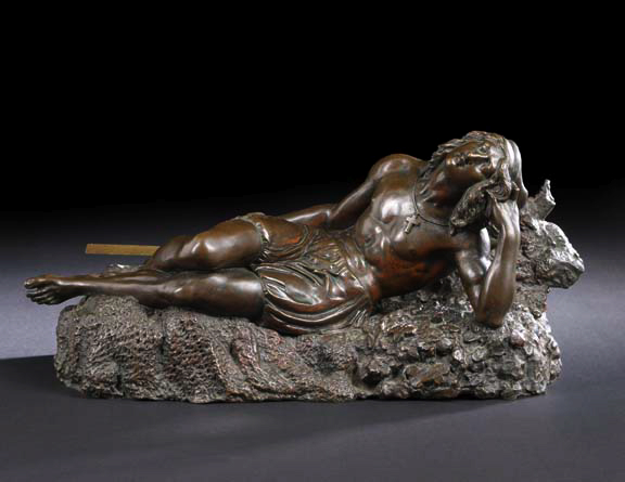 Appraisal: After Antonin-Marie Moine French - Chactas a fine bronze sculpture