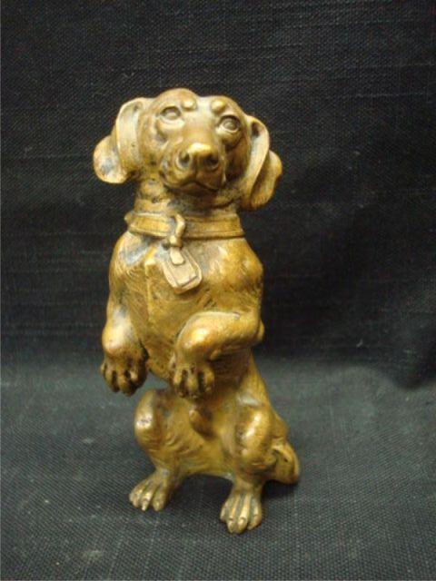 Appraisal: Bronze Dog Begging From a Port Washington NY home Dimensions