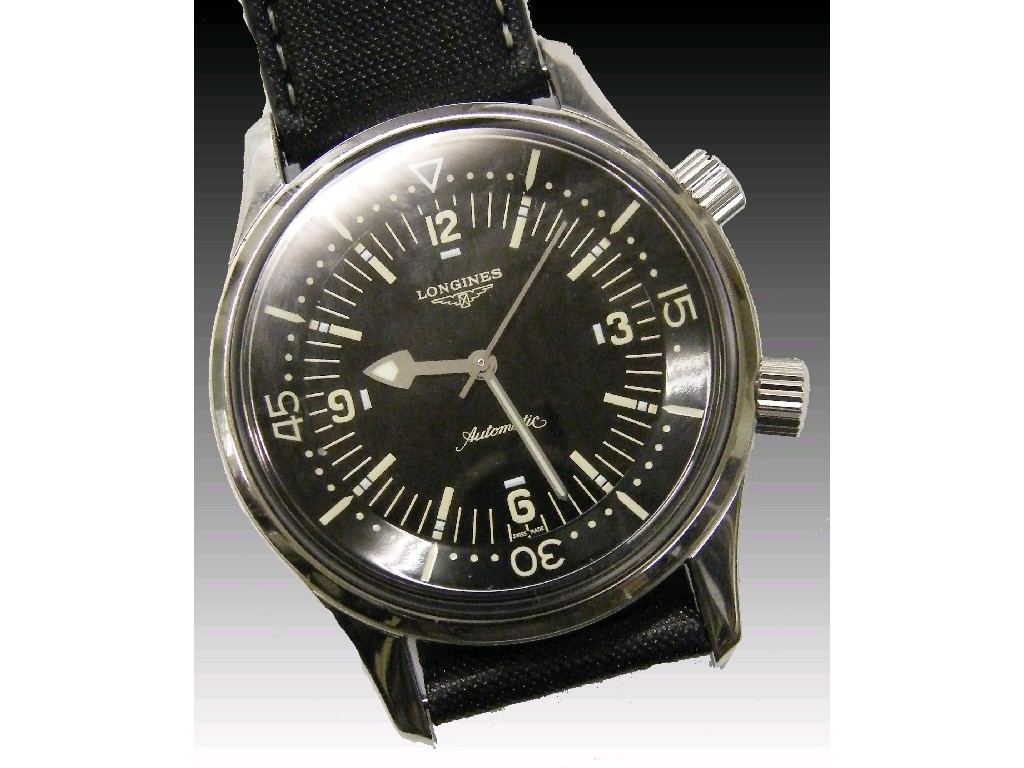 Appraisal: Longines Legend Diver automatic stainless steel gentleman's wristwatch the black