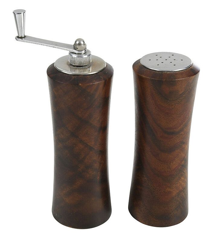 Appraisal: Bob Stocksdale Salt and Pepper Shakers American - figured walnut