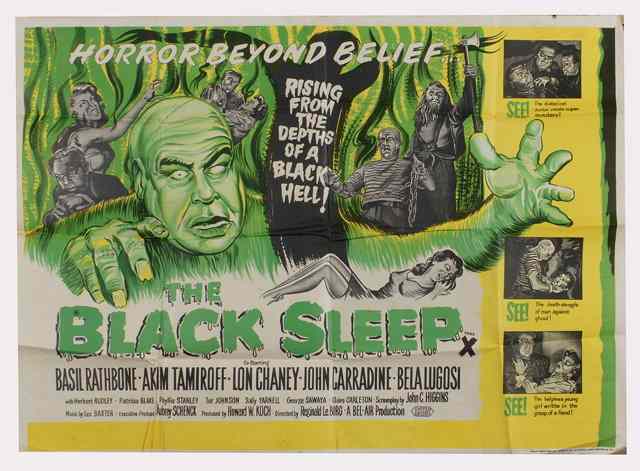 Appraisal: THE BLACK SLEEP United Artists horror starring Basil Rathborne British