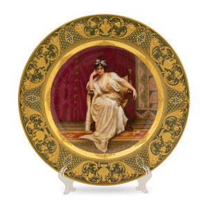 Appraisal: A Vienna Porcelain Cabinet Plate TH CENTURY titled La Bella