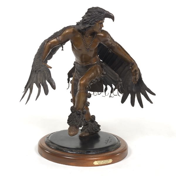 Appraisal: STEVE STREADBECK TH CENTURY x Eagle dancer Bronze signed dated