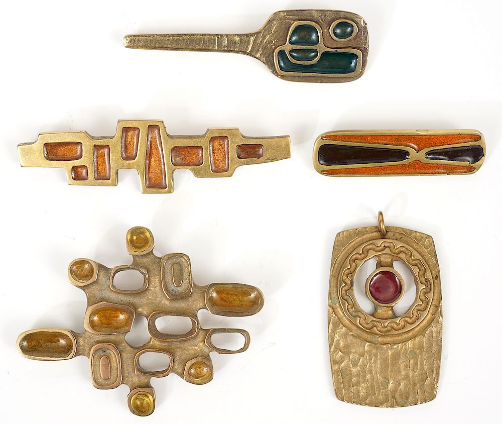 Appraisal: Pcs Assortment Bernard Chaudron Bernard Chaudron assortment includes brooches and