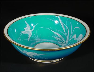 Appraisal: A Minton Aesthetic Movement bowl painted to the interior and