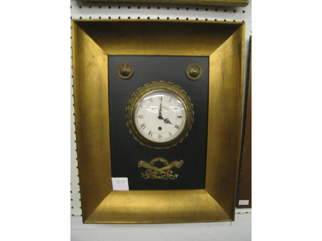 Appraisal: French Style Wall Clock framed Warren Kessler working