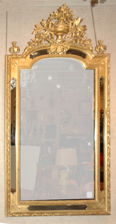 Appraisal: Louis XVI Style Gilt-Wood Mirror Estimate -