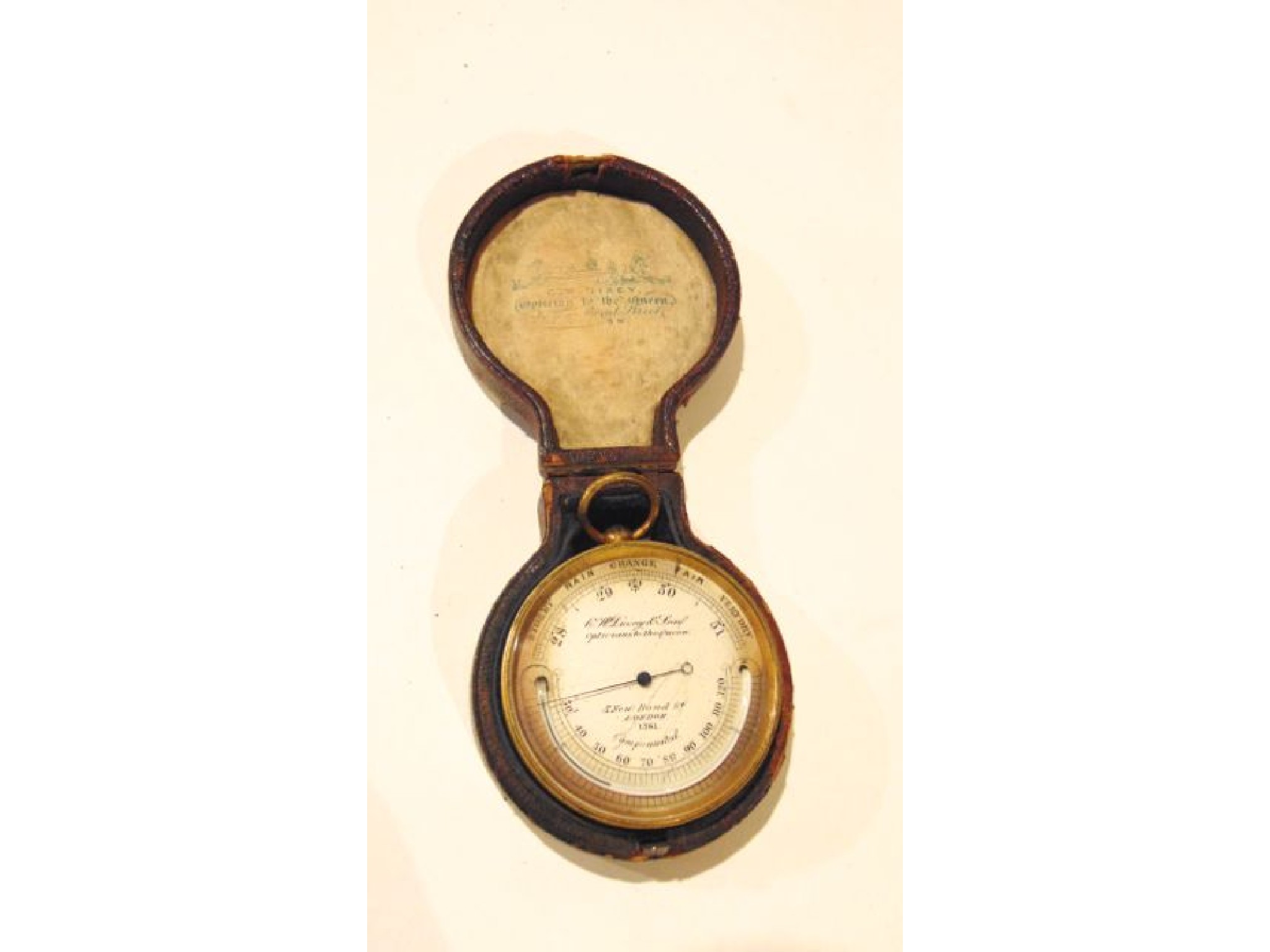 Appraisal: A th century pocket compensating barometer by C W Dixey