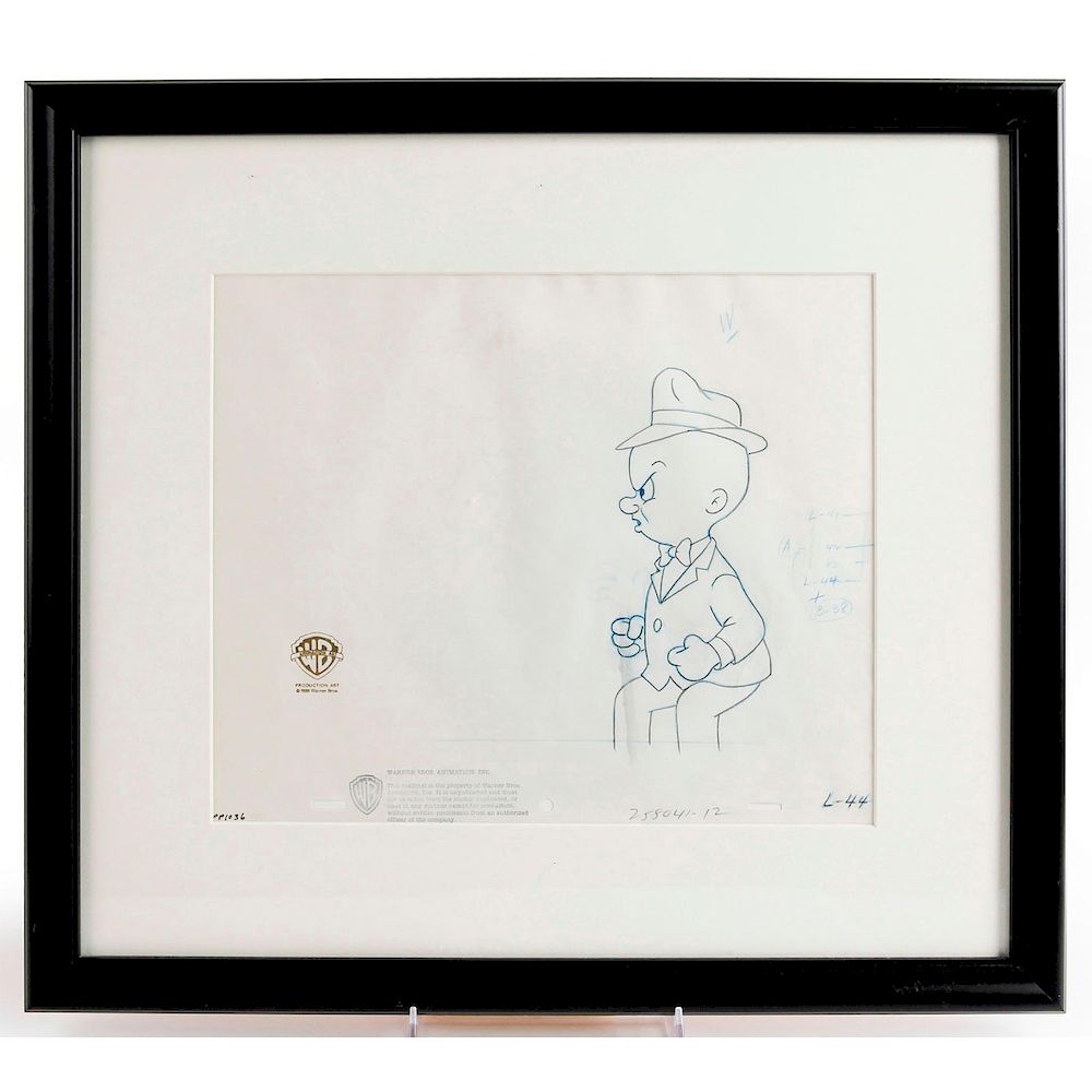 Appraisal: WARNER BROS ELMER FUDD PRODUCTION PENCIL DRAWING Dated and stamped