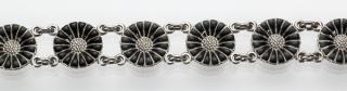 Appraisal: Georg Jensen enamel sterling daisy bracelet l Vintage Georg Jensen