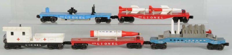 Appraisal: Lot of Lionel O-Gauge Freight Cars Description Post-war Includes flat