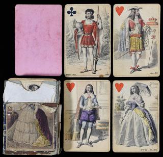 Appraisal: B P Grimaud Jeu Historique Playing Cards Paris ca Partial