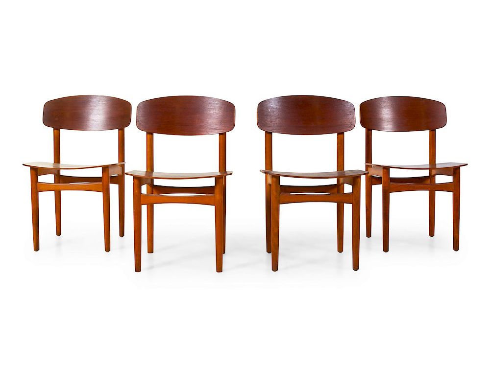 Appraisal: Borge Mogensen Danish - Set of Four Dining Chairs Soborg