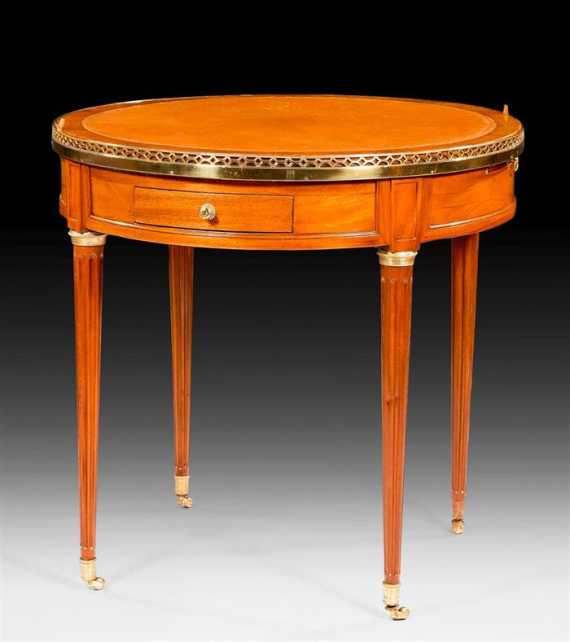 Appraisal: SALON TABLE known as a table bouillotte Louis XVI Paris