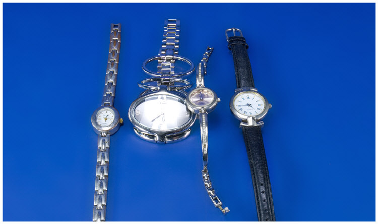 Appraisal: Collection of Four Ladies Quartz Watches Citron Softech River Island