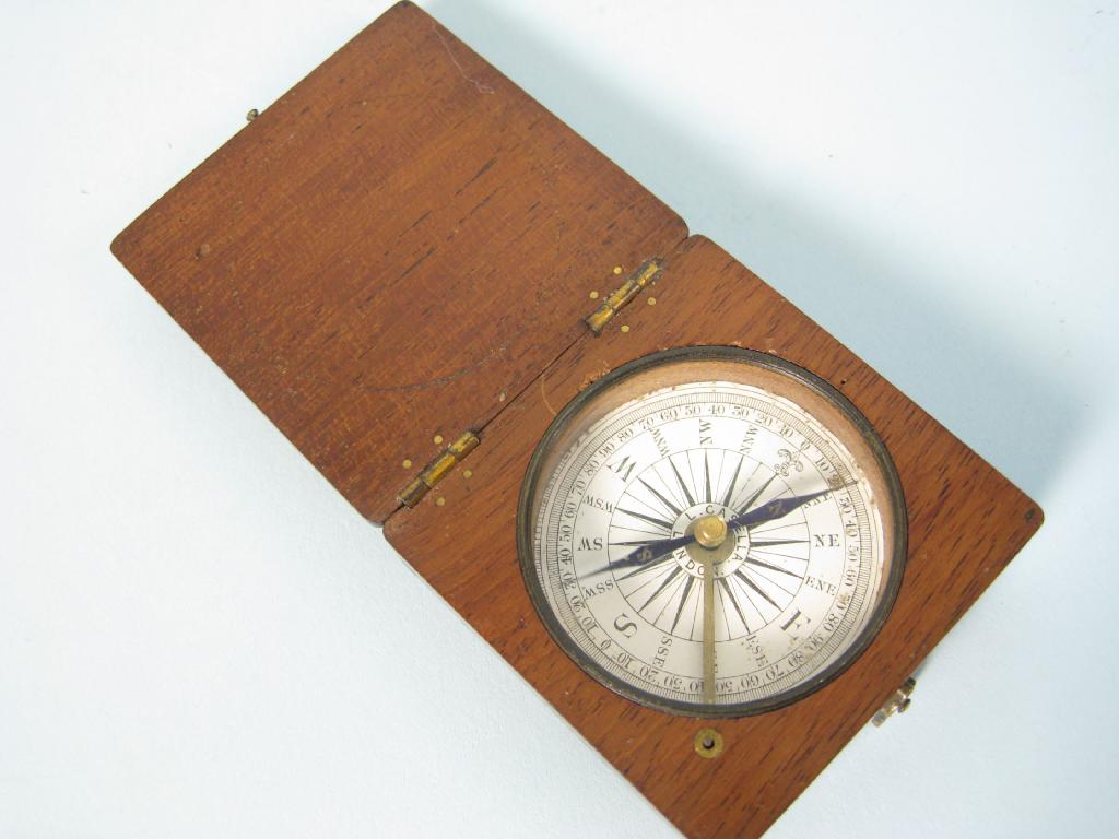 Appraisal: A th Century mahogany cased Pocket Compass by L Castella