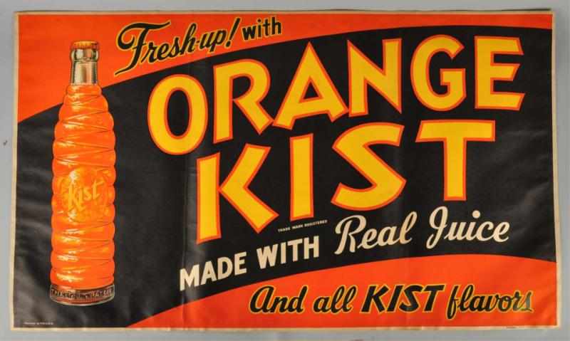 Appraisal: Lot of Paper s Orange Kist Signs Description Clean bright