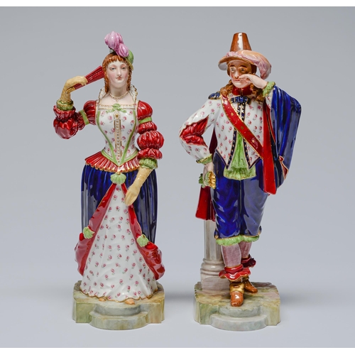 Appraisal: A pair of Royal Worcester English costume figures of a