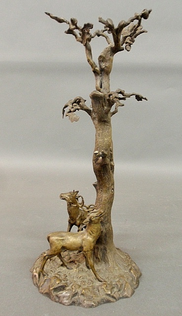 Appraisal: - Metal epergne probably th c London with deer under