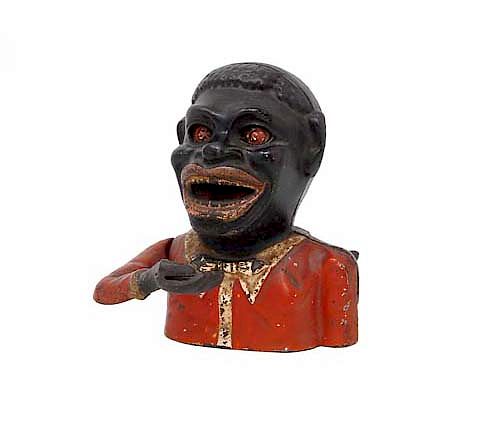 Appraisal: Antique Black Americana Mechanical Bank Antique Black Americana Mechanical Bank