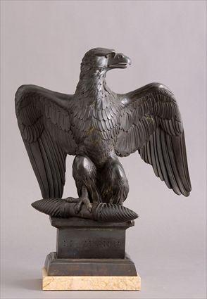 Appraisal: EMPIRE-STYLE BRONZE FIGURE OF AN EAGLE Modeled with outspread wings