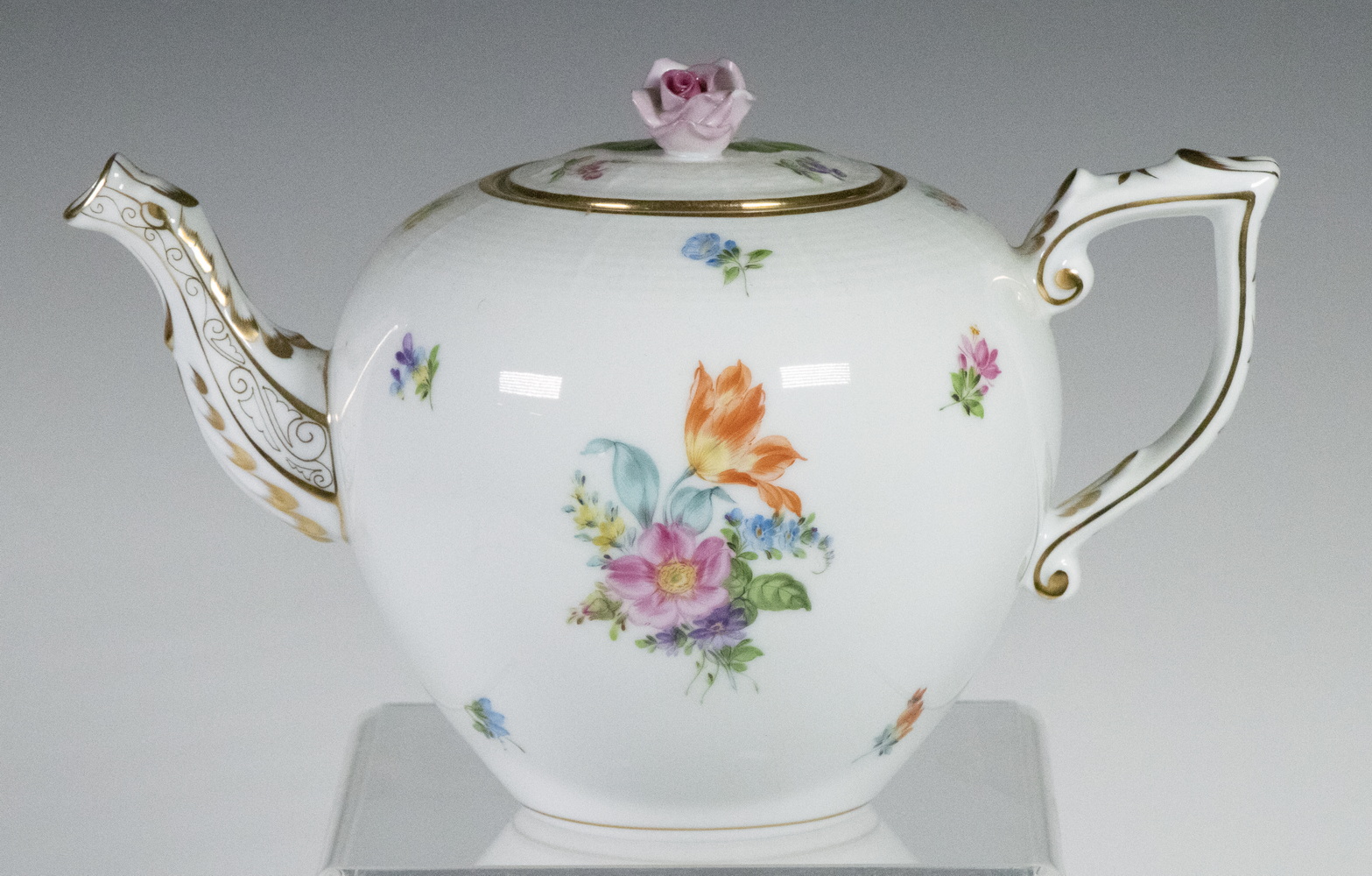 Appraisal: HEREND PRINTEMPS TEAPOT Herend Hungarian Porcelain Teapot Printemps pattern with