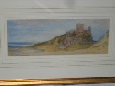 Appraisal: JESSIE JOY Bamborough Castle signed and dated x gilt frame