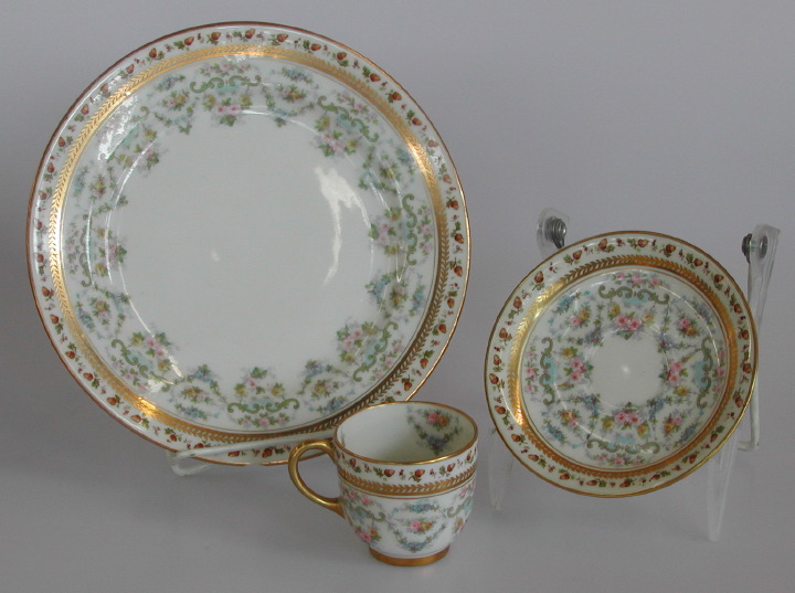 Appraisal: Good Jean Pouyat Limoges Twenty-Eight-Piece Partial Dessert and After-Dinner Coffee