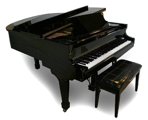 Appraisal: A Schafer and Sons black lacquer grand piano circa height