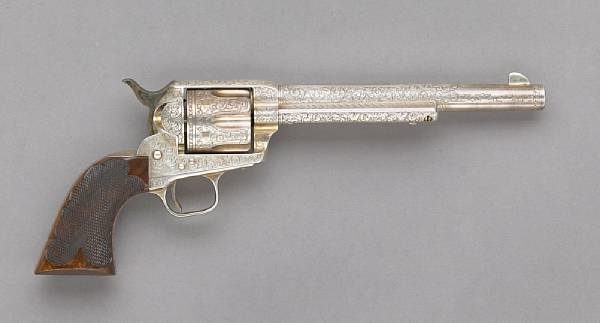 Appraisal: A custom engraved Colt single action army revolver owned by