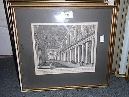 Appraisal: AFTER ALESSANDRO MOSCHETTIA set of eight engravings of Roman scenes