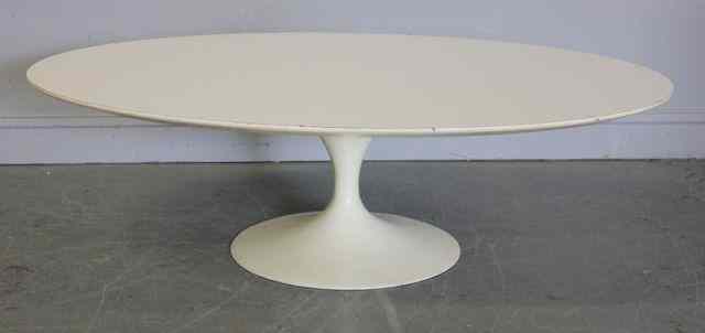 Appraisal: Midcentury Saarinen Tulip Base Coffee Table Signed on base From