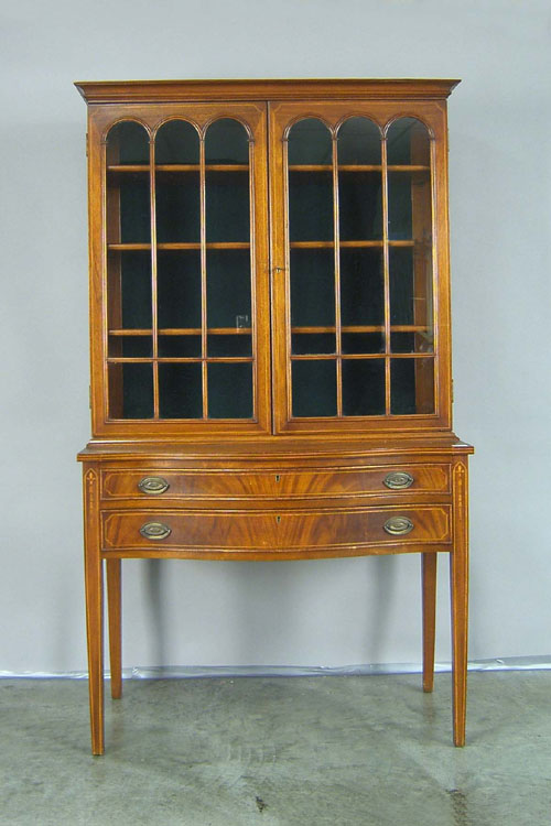 Appraisal: Federal style mahogany bookcase h w