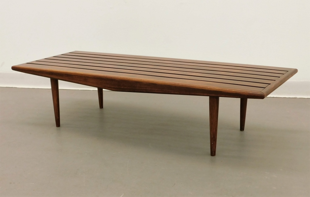 Appraisal: MCM DANISH TEAKWOOD SLAT COFFEE TABLE Denmark th CenturyRectangular slat